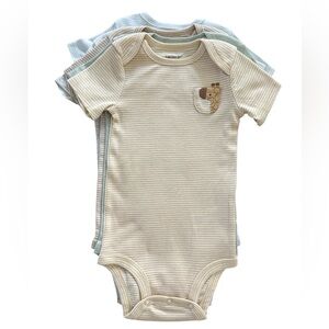 *New* Carter’s 5 Pack Short Sleeve Boys Animal Bodysuits Size 18 Months